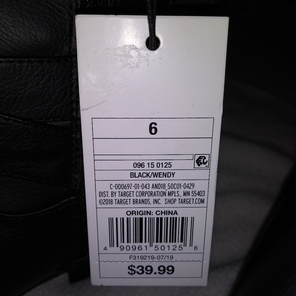 NWT A New Day Wendy Black Riding Boots Sz. 6 - Picture 5 of 5